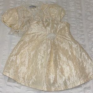 Pierre Cardin Embroidered Cream Dress
